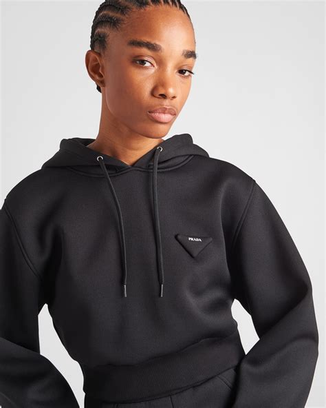 prada black blouse|Prada hoodie women's.